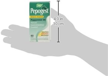 Nature's Way Pepogest Peppermint Oil, Soothes Occasional Gastrointestinal Discomfort*, Enteric Coating, 60 Softgels (Packaging May Vary)
