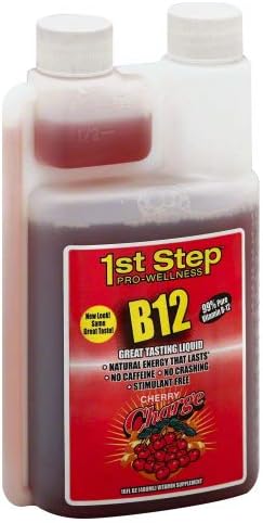 High Performance Fitness INC. 1st Step Liquid B-12, Cherry Charge, 16-fluid ounces