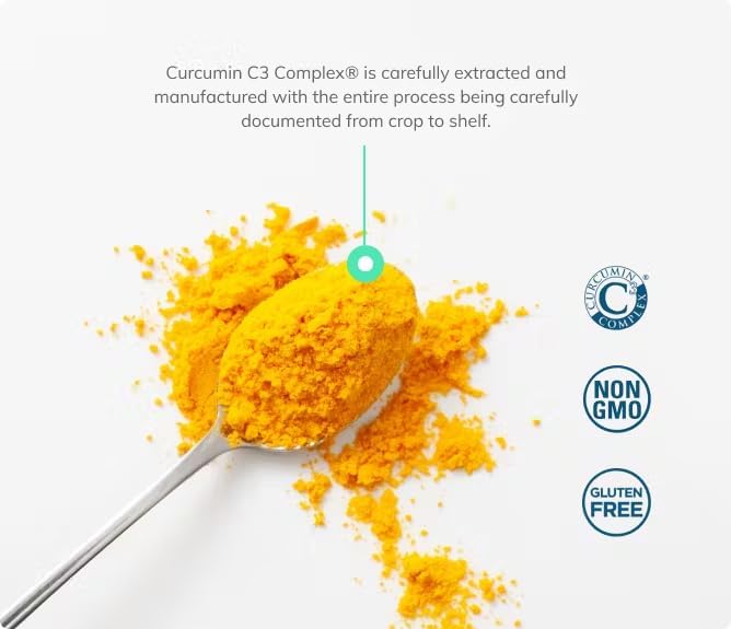 Better Way Health Curcumin Plus - Curcumin C3® Complex + Boswellin® Super + BioPerine® + Ginger - 120 Caplets