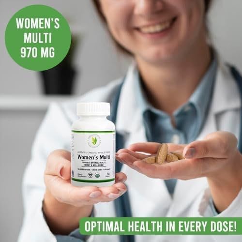 Women's Multivitamin with Vitamins A, C, D, E, B-6 and B-12 for Daily Nutritional Support Non-GMO & Gluten Free - 60 Count