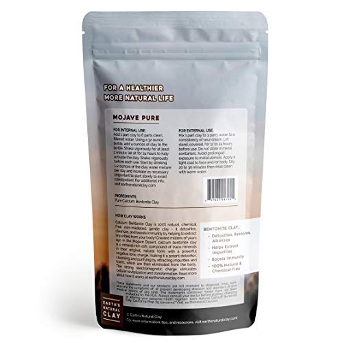 Calcium Bentonite Clay Powder | for Internal and External Use | 13oz | Pharmaceutical Grade Montmorillonite | by Earth's Natural Clay