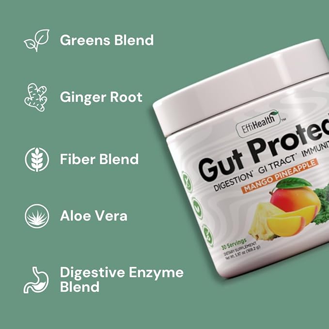 Greens Superfood Powder with Probiotics & Prebiotics – Super Greens Powder, Smoothie & Juice Mix Powder - Digestive Health, Immune Health & Regularity Support – Mango, Pineapple