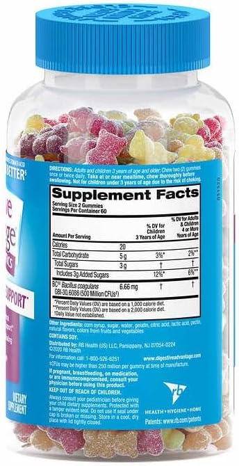 Di gestive-Advantage Daily Probiotics 120 Gummies
