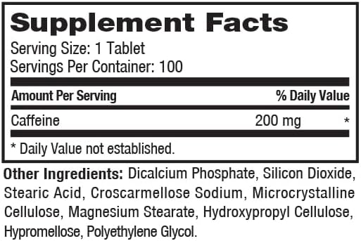 ProLab Caffeine Tablets 100 Count
