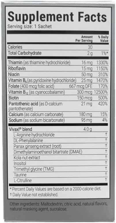Vivaxl, Tropical Fruit Flavor, 20 effervescent sachets