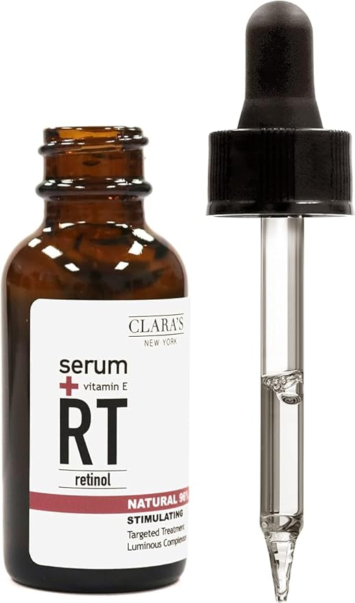 CLARA'S NEW YORK Stimulating Rejuvenating Retinol Facial Serum with Vitamin E for Anti-aging, Reducing Wrinkles & Fine Lines, 30ml /1Fl oz - Made In USA