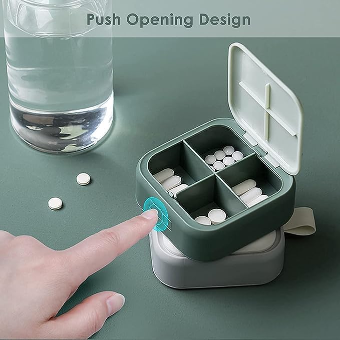 Trunature Prostate Plus Health Complex, 250 Softgels Bundle Pill Oragnizer, Small Cute Pill Container for Medicine, Vitamins, Green