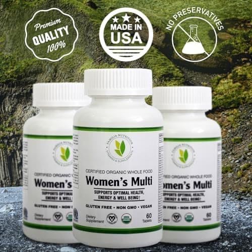 Women's Multivitamin with Vitamins A, C, D, E, B-6 and B-12 for Daily Nutritional Support Non-GMO & Gluten Free - 60 Count