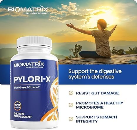 Pylori-X for H. Pylori Defense | Matula Tea Alternative w/Mastic Gum, Berberine, Zinc Carnosine, Bismuth Salts | Microbiome Balance, Digestive Relief (120 Capsules)