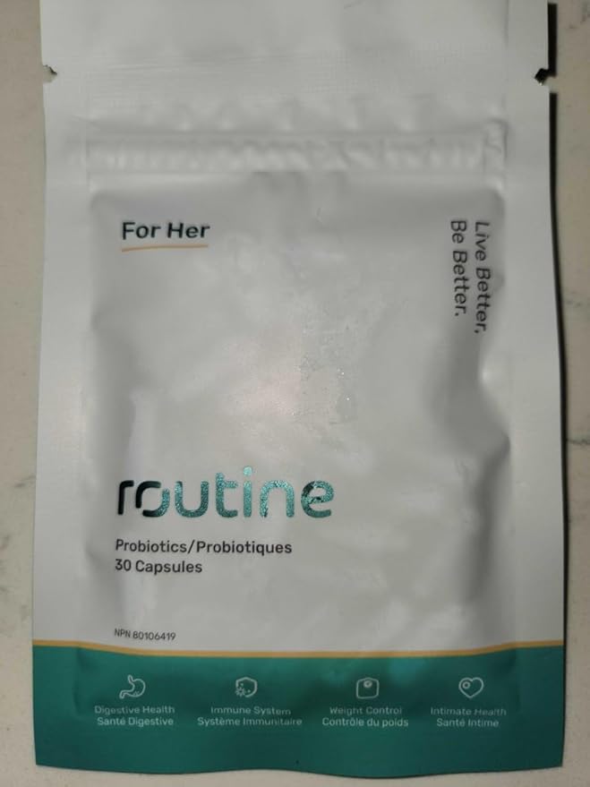Routine Women's Daily Probiotics for Digestive and Feminine Health - 24 Billion CFU 30 Capsules - Dairy Free Organic Probiotics for Women (Refill)