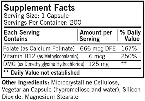 DMG 125 mg with Folate and Methyl B12