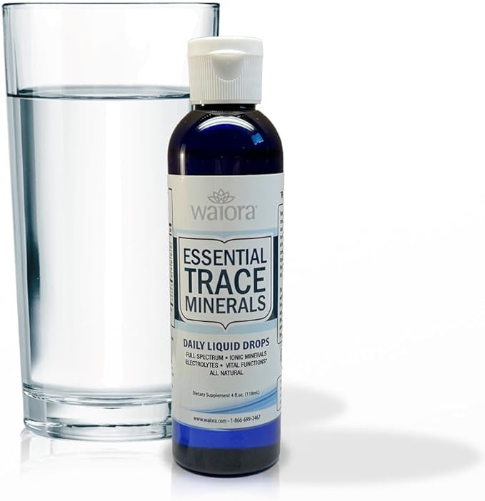 Waiora Essential Trace Minerals | Help Replenish Key Trace Minerals | 60+ Ionic Trace Minerals | Support Body’s Essential Functions, pH Balance | Plus Electrolytes for Hydration (2 Bott / 96 serv)