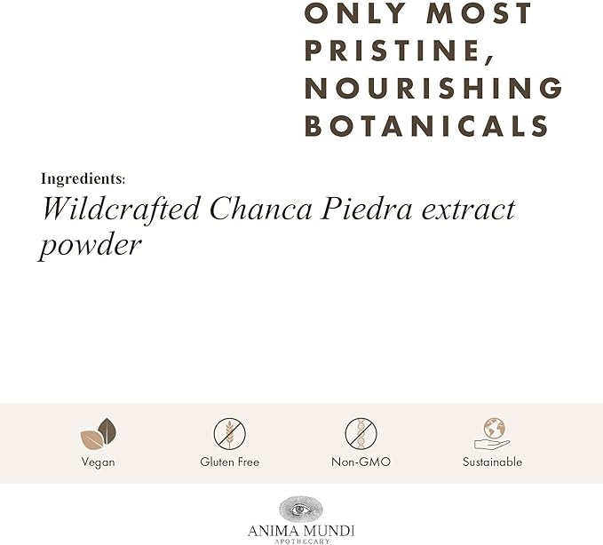 Anima Mundi Chanca Piedra Powder - Anima Mundi Supplements - Stone Breaker Chanca Piedra Powder for Tea - Wildcrafted Chanca Piedra Extract - Liver, Gallbladder & Kidney Cleansing Support (4oz / 114g)
