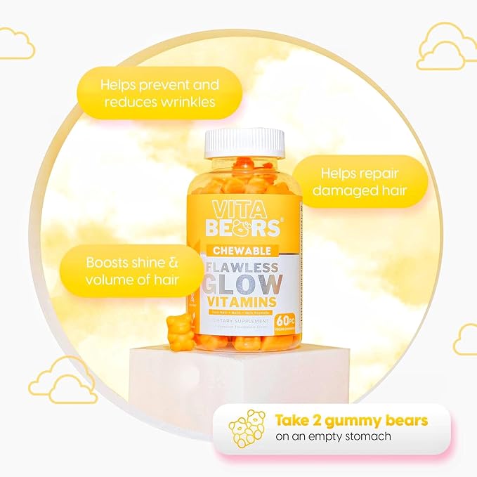 Vita Bears Flawless Glow Hair and Nail Vitamin - 60 Gummies