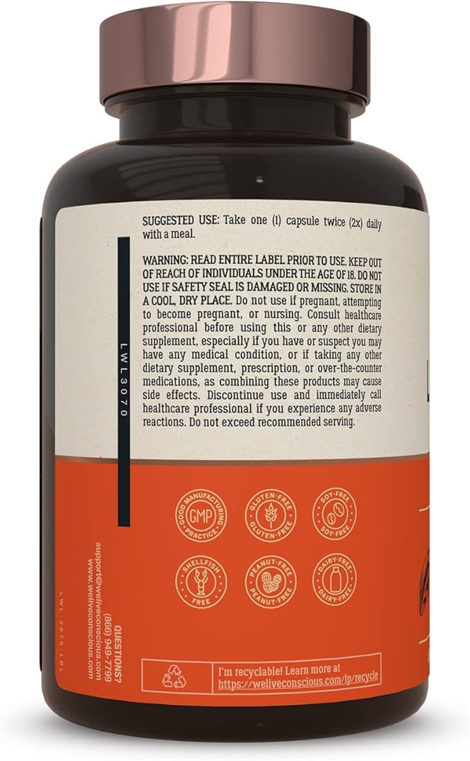 LiverWell Liver Cleanse, Rejuvenation, Metabolic Support - Liver Supplement for Liver Health w/Highly Bioavailable Milk Thistle Extract, N-Acetyl Cysteine, Alpha Lipoic Acid, Zinc, Selenium - 60 Caps
