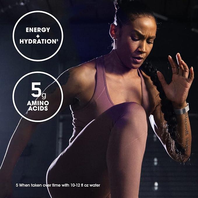 Optimum Nutrition Amino Energy Powder Plus Hydration, with BCAA, Electrolytes, and Caffeine, Strawberry Burst, 30 Servings (Packaging May Vary)