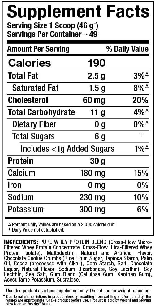 ALLMAX Nutrition AllWhey Classic Whey Protein, Gluten Free, 24g Protein per Scoop, Approx. 49 Servings, Cookies & Cream, 5 lbs