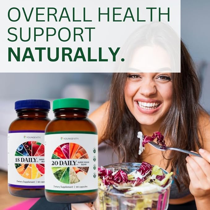 Youngevity 18 Daily Super Fruit Blend & 20 Daily Super Veggie Blend