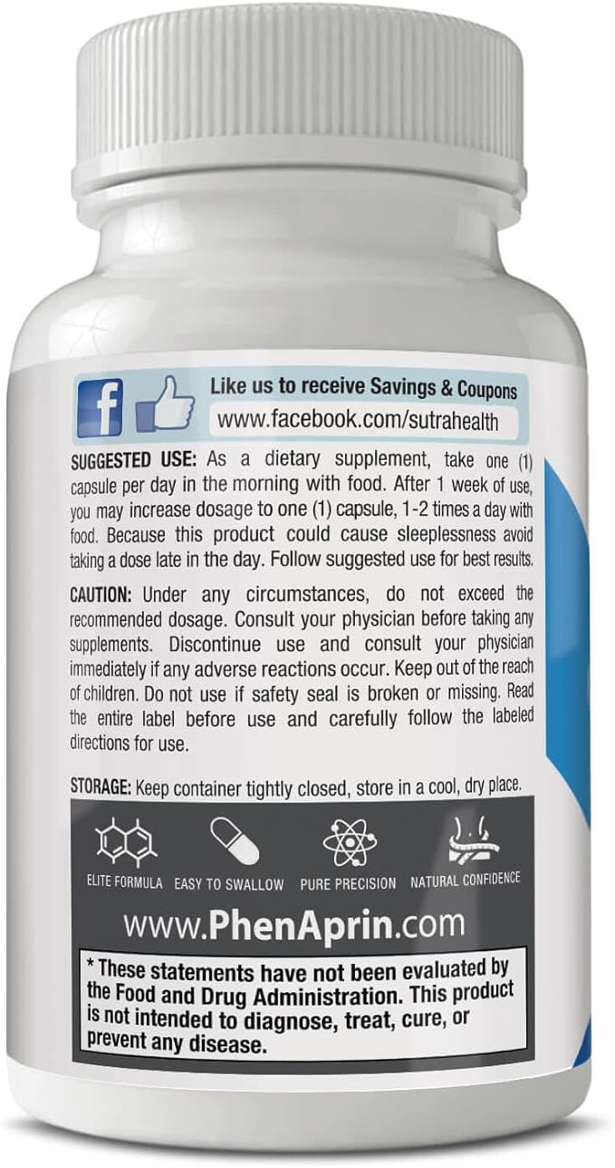 PhenAprin XR Maximum Strength Appetite Suppressant Diet Pills - 2-Pack, Metabolism Boosting, Weight Loss for Women and Men, 120 Blue/White Capsules