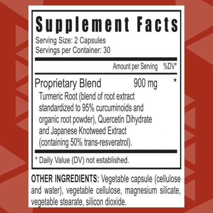 Youngevity Resveratrol Turmeric Quercetin RTQ Cell Shield - 60 Capsules (Pack of 2)