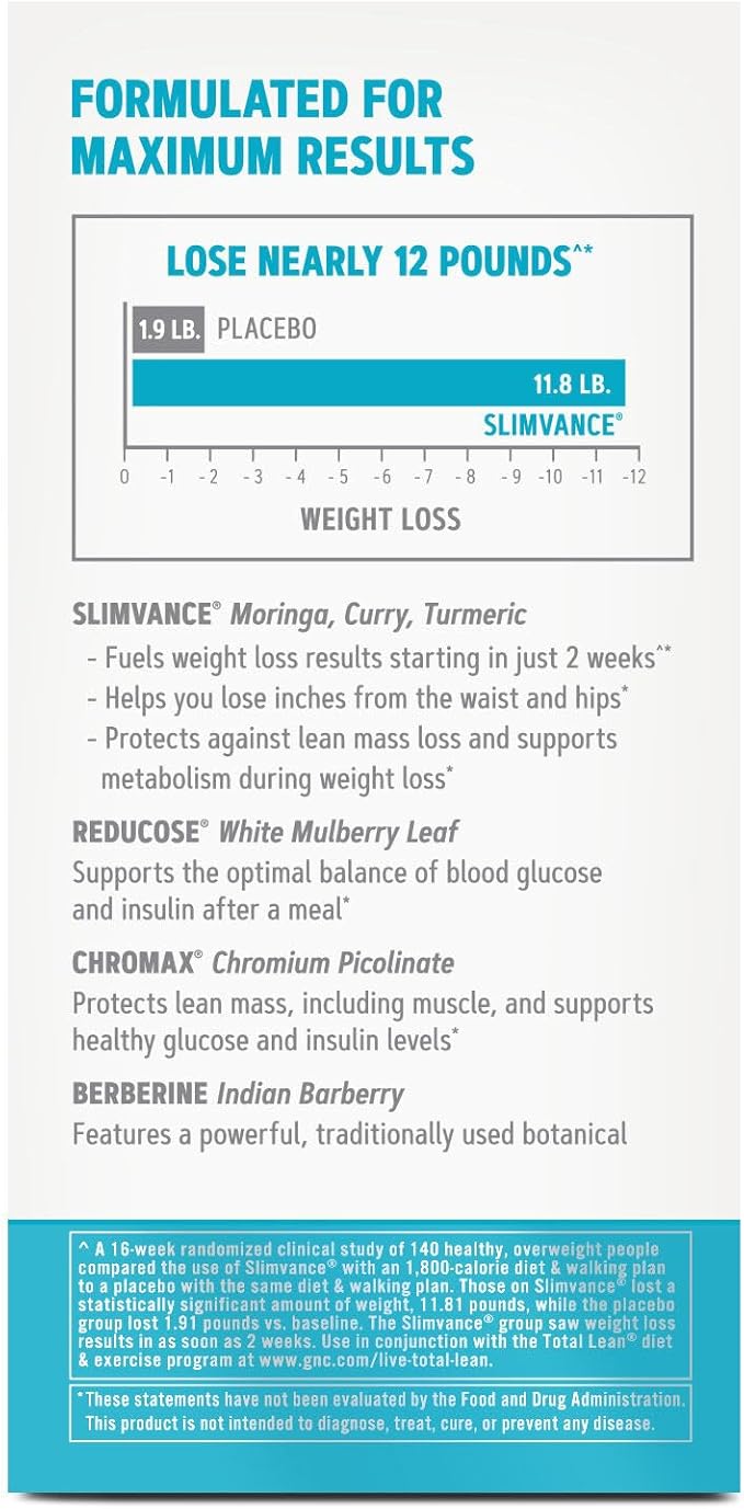 GNC Total Lean GlucaTrim - 120 Capsules (60 Servings)