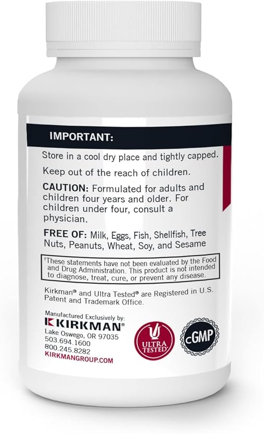 Kirkman – Vitamin C 250 mg Capsules - Hypo - 250 Count