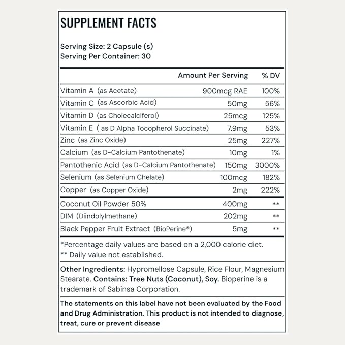 POREFAVOR Acne Supplements – Includes DIM, Zinc + 10 actives targeting the 4 stages of acne development Clear Skin Vitamins for Spots, Blemishes & Oil Control, for Women, Men, & Teens (1 Month Supply)