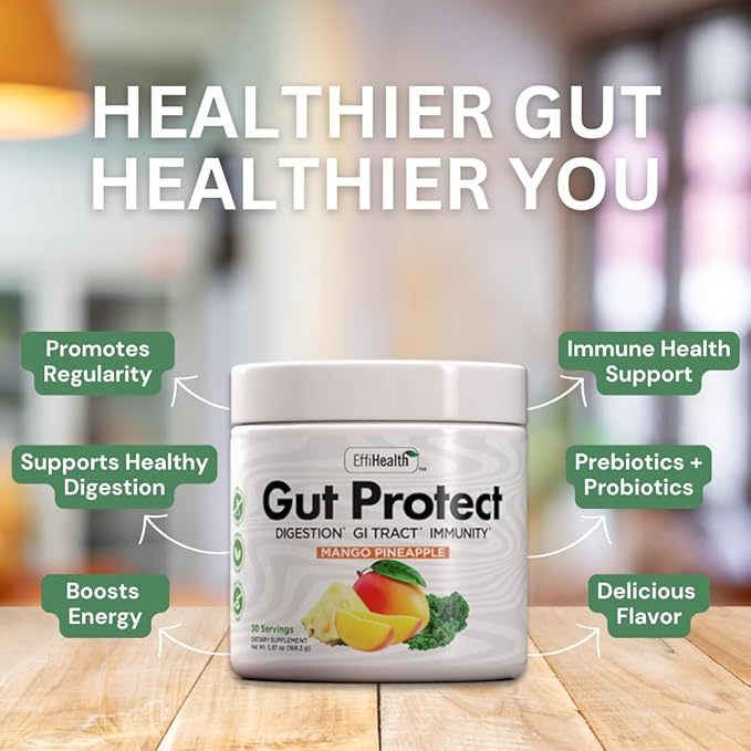 Greens Superfood Powder with Probiotics & Prebiotics – Super Greens Powder, Smoothie & Juice Mix Powder - Digestive Health, Immune Health & Regularity Support – Mango, Pineapple