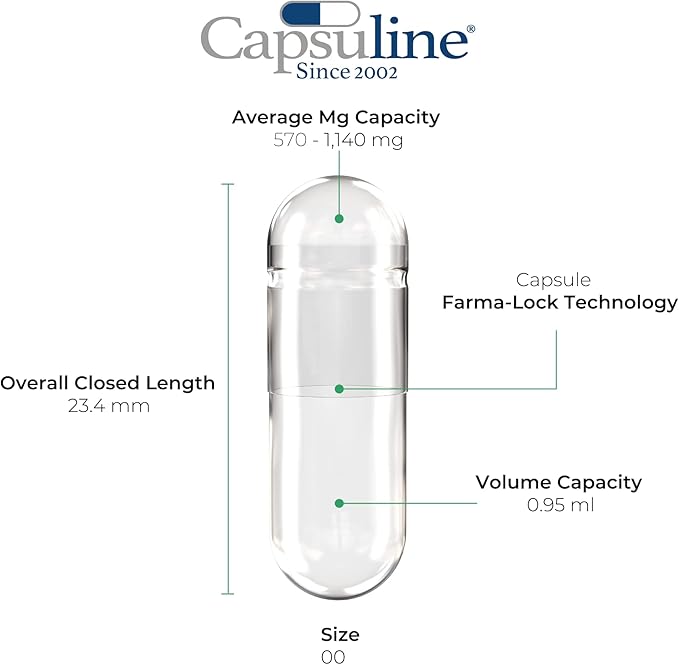 Capsuline Colored Size 00 Empty Vegan Capsules - 1000 Count - Empty Veggie Pill Capsules - DIY Vegetable Capsule Filling - Empty Caps - Kosher and Halal Certified - Non-GMO Certified (Sage Green)