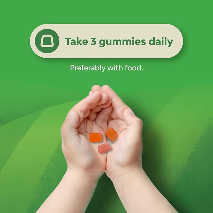 Kids Fiber Gummy Prebiotics Supplement - Soluble Fiber Gummies for Kids for Easing Constipation and Supporting Digestive Health Kids Fiber Gummies Immune System Booster Delicious Gummy Vitamins