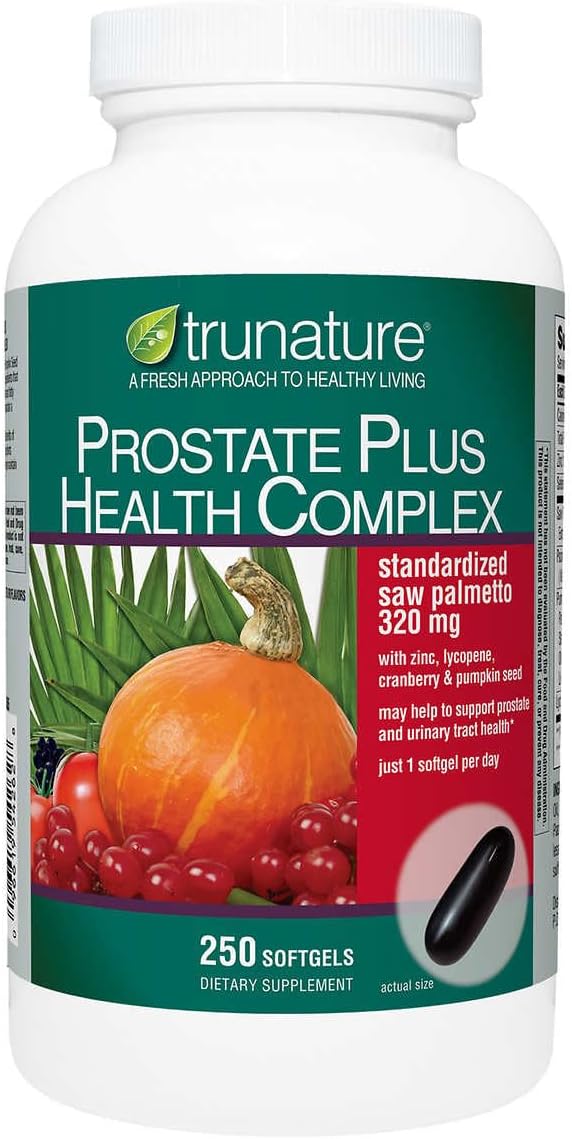 Trunature Prostate Plus Health Complex, 250 Softgels Bundle Pill Oragnizer, Small Cute Pill Container for Medicine, Vitamins, Green