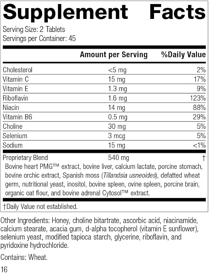 Standard Process Cardio-Plus - Antioxidant Support - Heart Health Supplement - Circulation & Blood Flow Supplement with Vitamin B6, Niacin & Riboflavin - Energy Metabolism Supplement - 90 Tablets