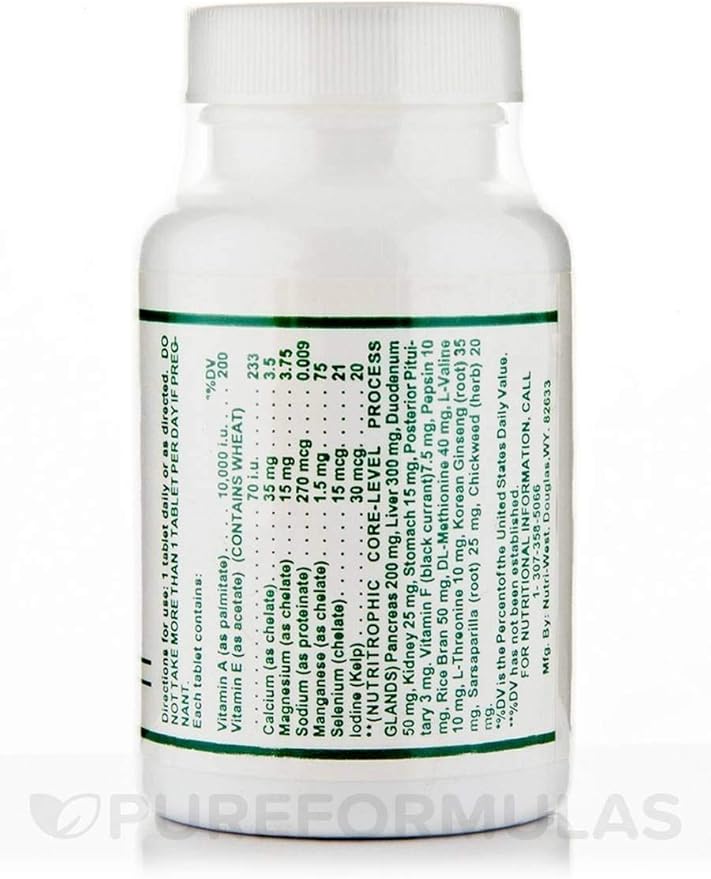 Core Level Pancreas - 60 Tablets by Nutri West