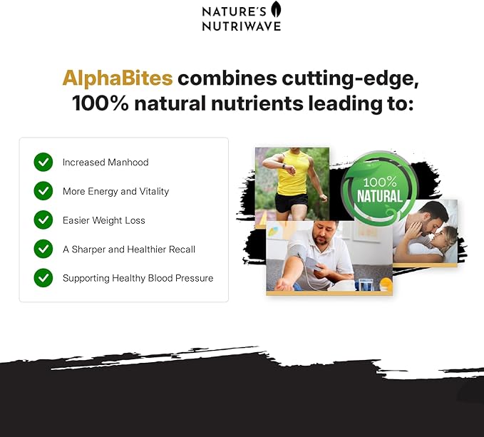 AlphaBites Gummies for Men Support Supplement - Original Formula, 30 Gummies, 3 Month Supply