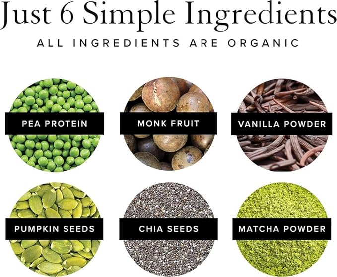 Truvani Vegan Pea Protein Powder | Matcha | 20g Organic Plant Based Protein | 20 Servings | Keto | Gluten & Dairy Free | Low Carb | No Added Sugar