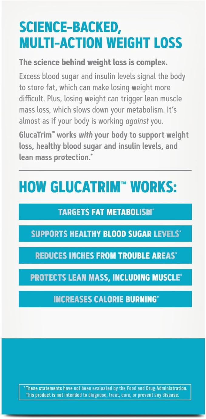 GNC Total Lean GlucaTrim - 120 Capsules (60 Servings)