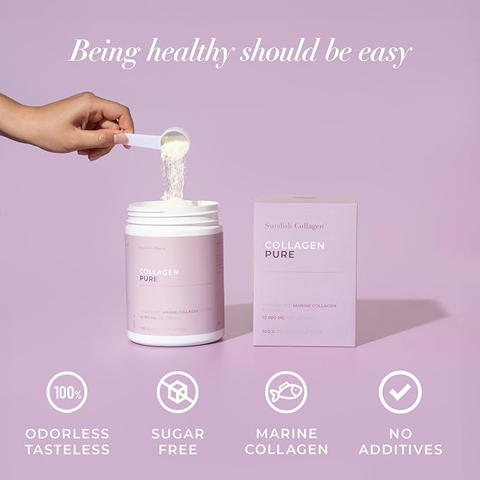 Collagen Pure x 2 I 2 containers of 100% Hydrolyzed Collagen Powder (Type I & III) I Odorless & Unflavoured I Easy Mix - 60 Day Supply