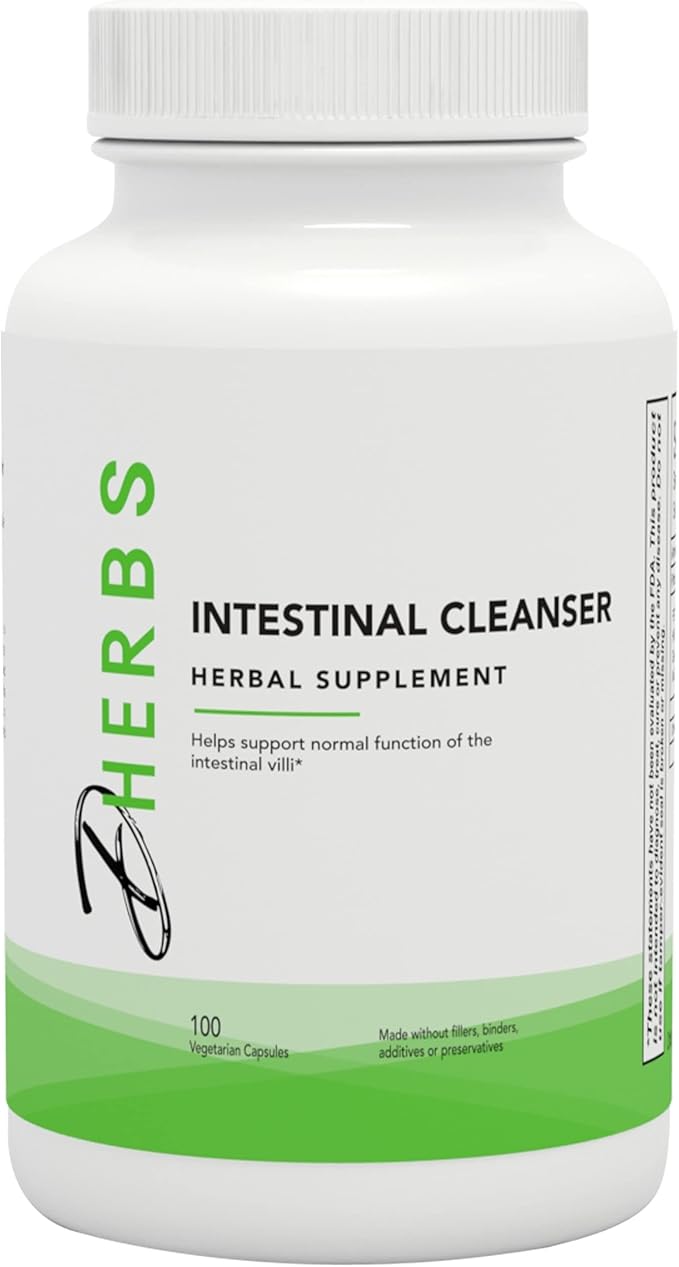 Intestinal Cleanser Digestion Supplement - Digestive System Cleanse Capsules Made with Pure Herbs - Colon Cleanse Supplement for Overall Gut Wellness by DHerbs - 100 Vegetarian Capsules
