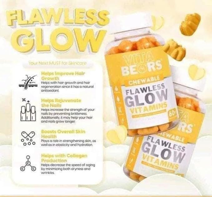 Vita Bears Flawless Glow Hair and Nail Vitamin - 60 Gummies