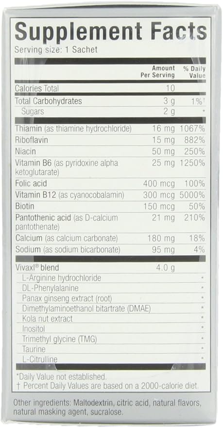 Vivaxl, Tropical Fruit Flavor, 20 effervescent sachets