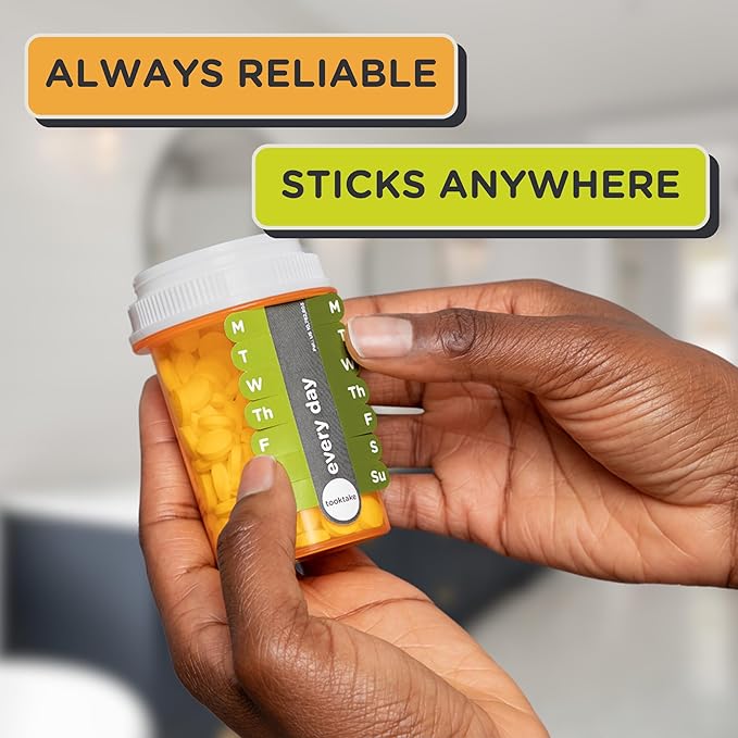 Tracking Stickers/Mixed 3 Pack-Vitamins & Medication in All Forms,Vitamin Organizer,Easy Pill Tracker, Daily Pill Organizer,Medicine Organizer,Weekly Pill Box,7 Day Week, AM/PM,Day & Night