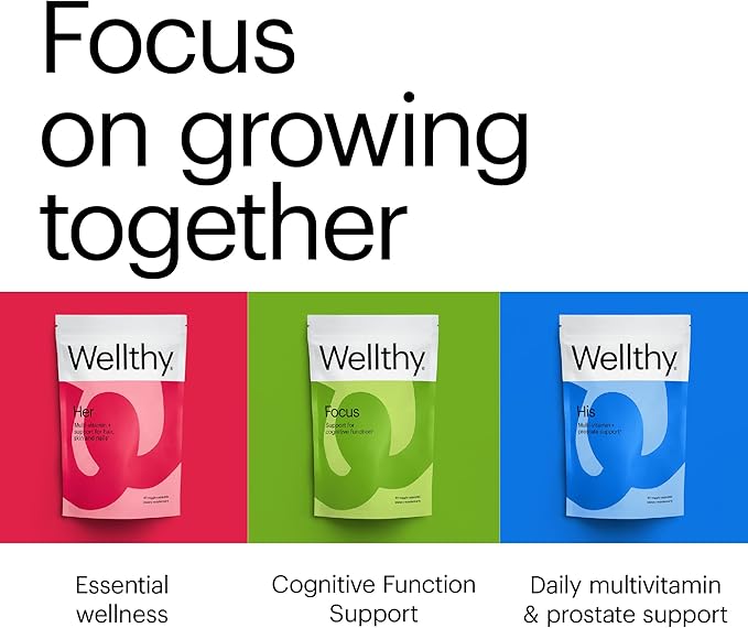 Wellthy Focus Cognitive Function, Focus, and Memory Supplement for Memory, Creativity, and Motivation (30 Days)