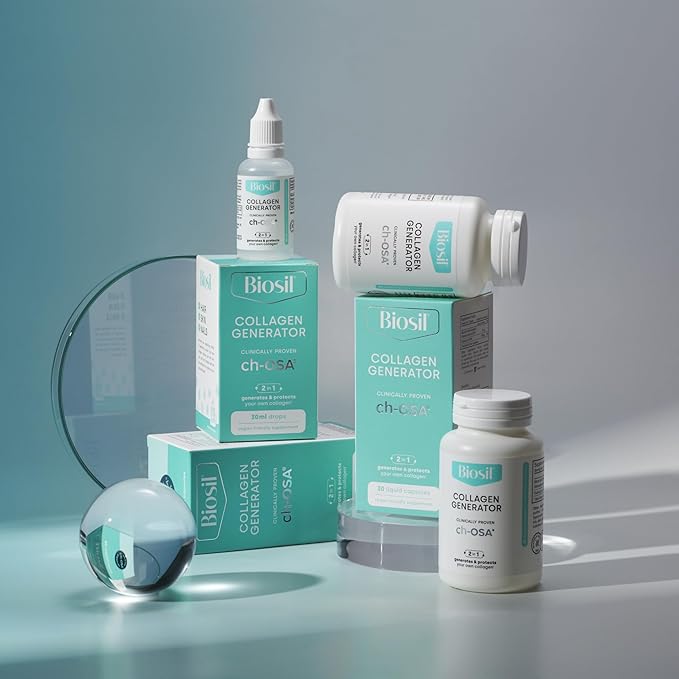 Biosil Collagen Generator - 30 Original Capsules - with Patented ch-OSA Complex - Generates & Protects Your Own Collagen - GMO Free - 15-Day Supply