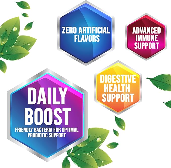 Daily Probiotic and Acidophilus Supplement 60 Billion CFU 10 Strains Capsule for Women & Men - Digestive Gut & Immune Health Support - Supports Occasional Constipation, Gas & Bloating - 60 Capsules