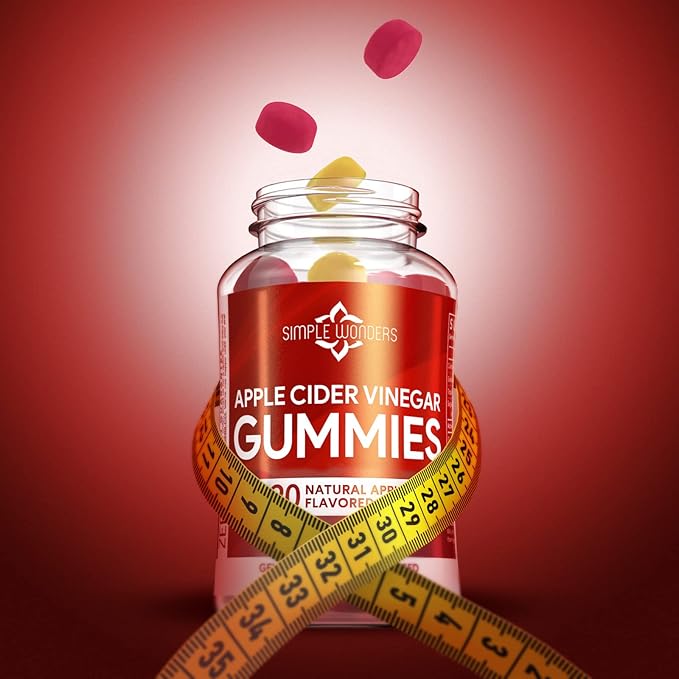 Apple Cider Vinegar Gummies with The Mother - ACV Gummies for Detox, Cleansing & Immune Support - Made with Black Carrot & Ginger Dry Extract - Pectin Based, Non-GMO, Gluten-Free (120 Gummies)