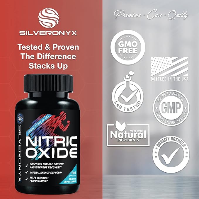 Extra Strength Nitric Oxide Supplement L Arginine 3X Strength - Citrulline Malate, AAKG, Beta Alanine - Premium Muscle Supporting Nitric Booster for Strength & Energy to Train Harder - 240 Capsules