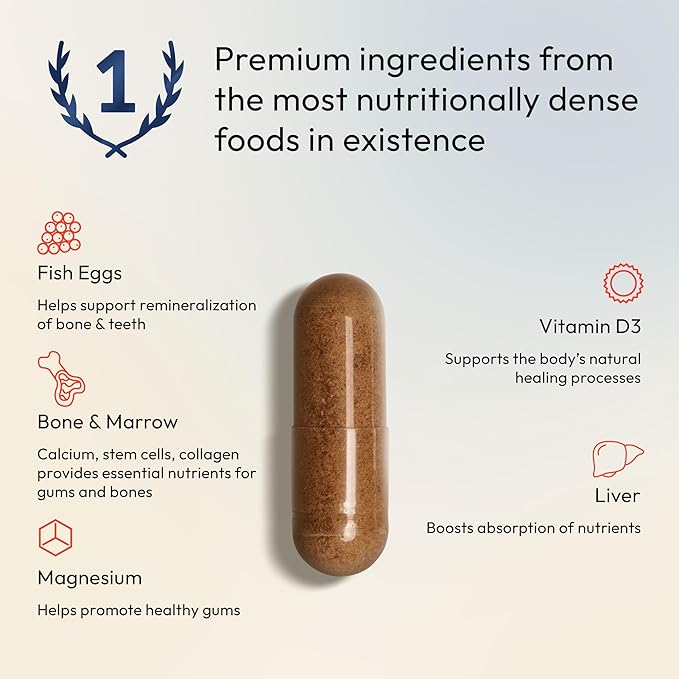 Tooth Restore Supplement for Tooth Remineralization, Teeth Remineralization & Teeth Health, Oral Health Remineralizing Tooth Powder Capsules, Teeth and Gum Vitamins, Remineralize Teeth Vitamins