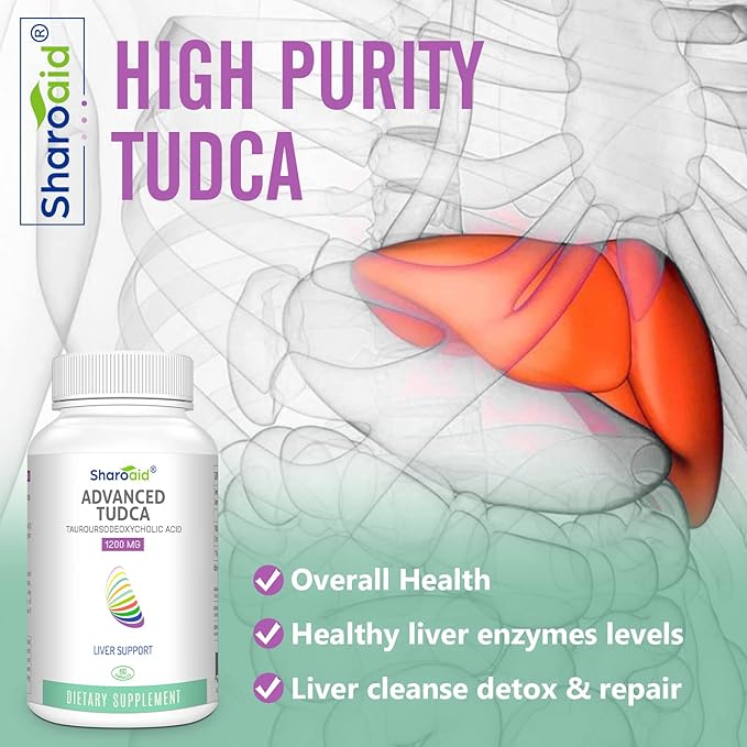 TUDCA Liver Support Supplements 1200 mg-Third Party Tested-High Strength Formula-Bile Salts for Liver Detox Cleanse-180 Vegan Capsules for Liver,Kidney,Gallbladder Health