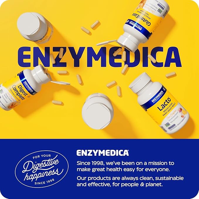 Enzymedica Digest Gold + Probiotics, 2-in-1 Formula for Gut Health, Digestive Enzymes & 1.5 Billion Active Probiotic Cultures, 180 Count