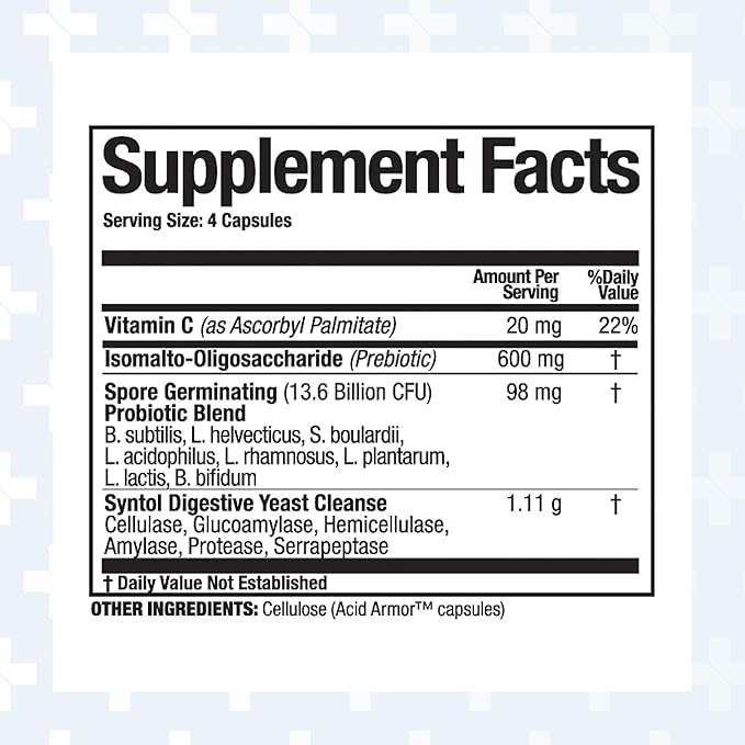 Arthur Andrew Medical, Syntol, 3-in-1 Formula with Probiotics, Prebiotic Fiber & Yeast Cleansing Multi-Enzymes, 180